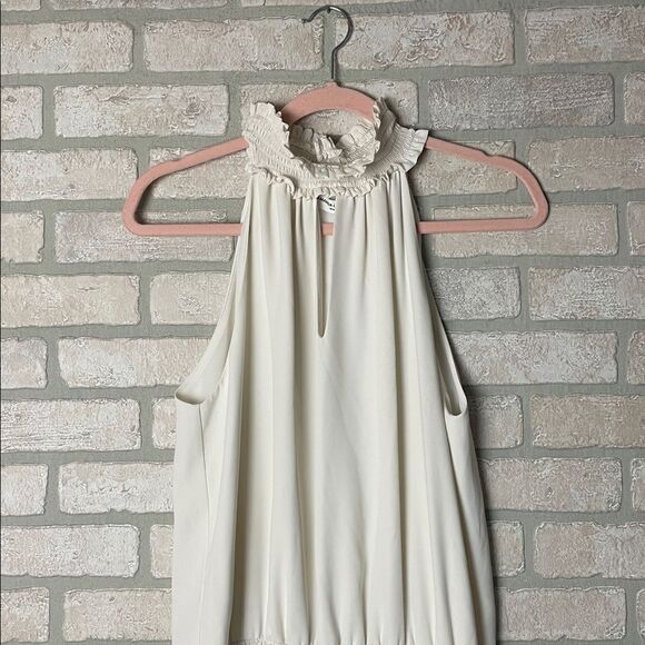 Amanda Uprichard White Kimmie High Neck Halter Dress - Picture 5 of 10